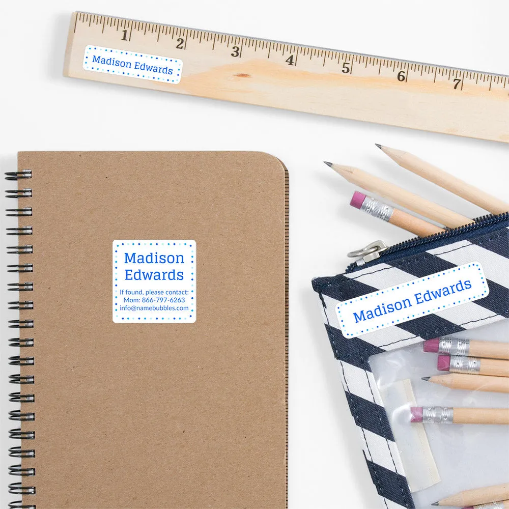 Dots School Labels Pack