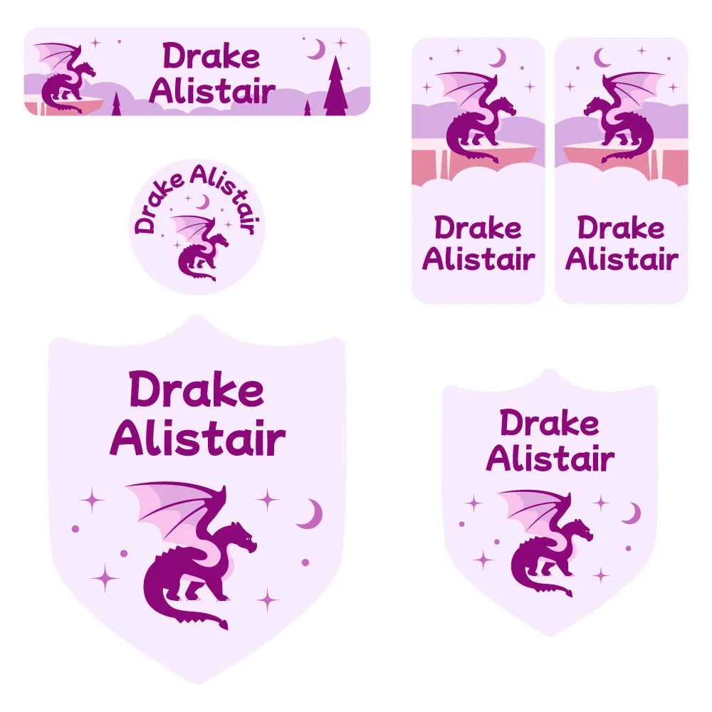Dragon Preschool Labels Pack