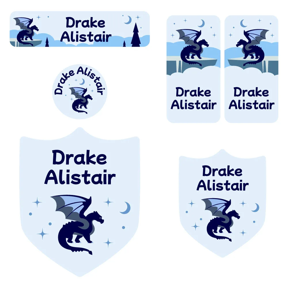 Dragon Preschool Labels Pack