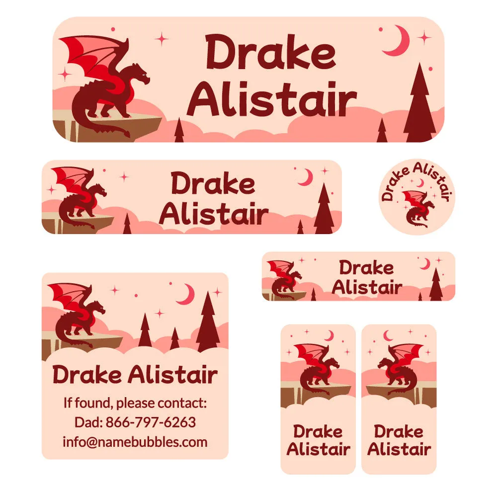Dragon School Labels Pack