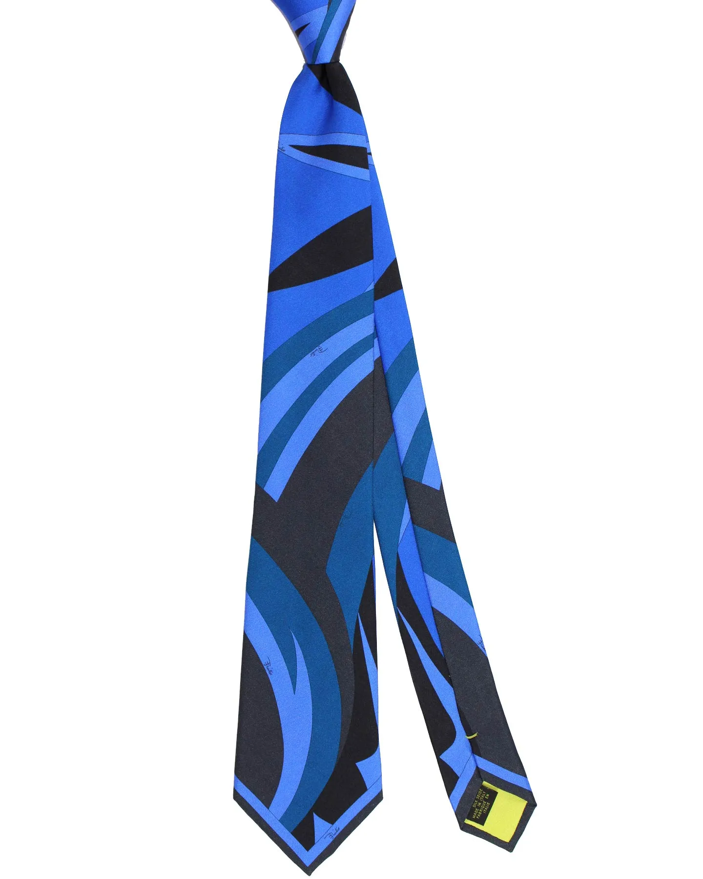 Emilio Pucci Silk Tie Signature Dark Blue SALE