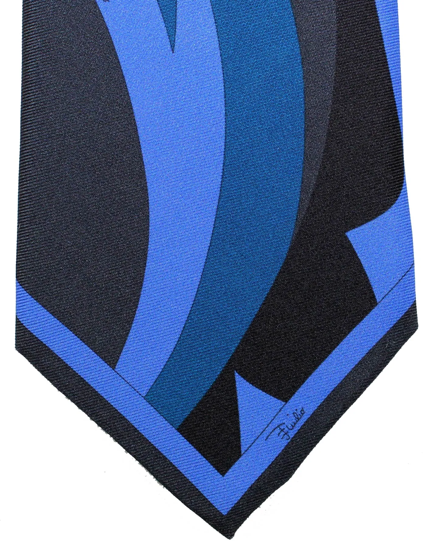 Emilio Pucci Silk Tie Signature Dark Blue SALE