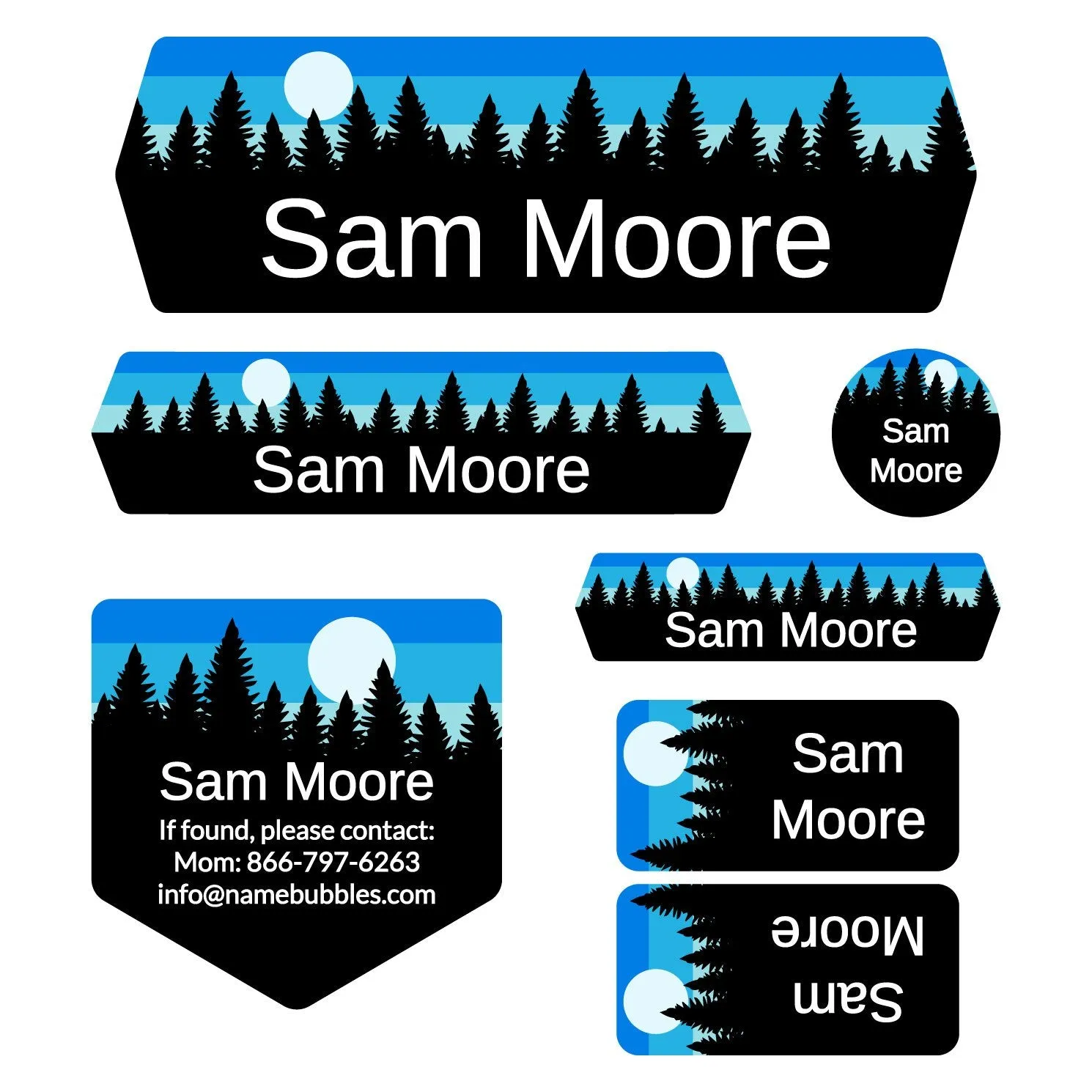Forest Sky School Labels Pack
