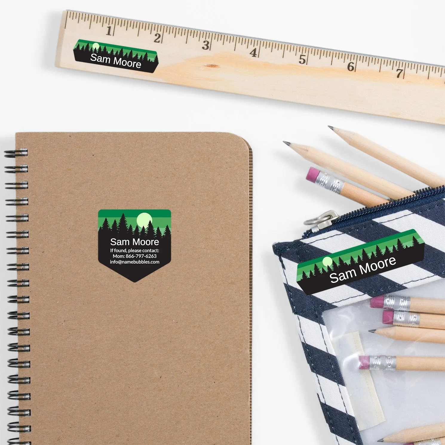 Forest Sky School Labels Pack