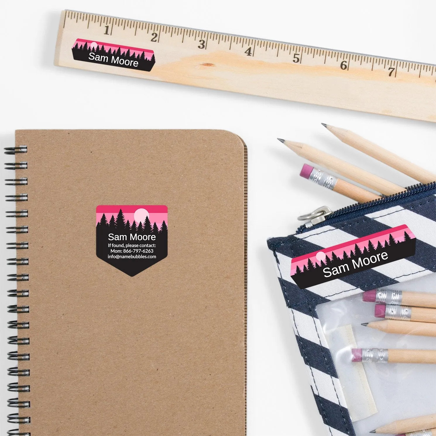 Forest Sky School Labels Pack