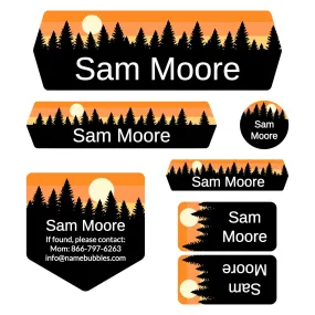 Forest Sky School Labels Pack