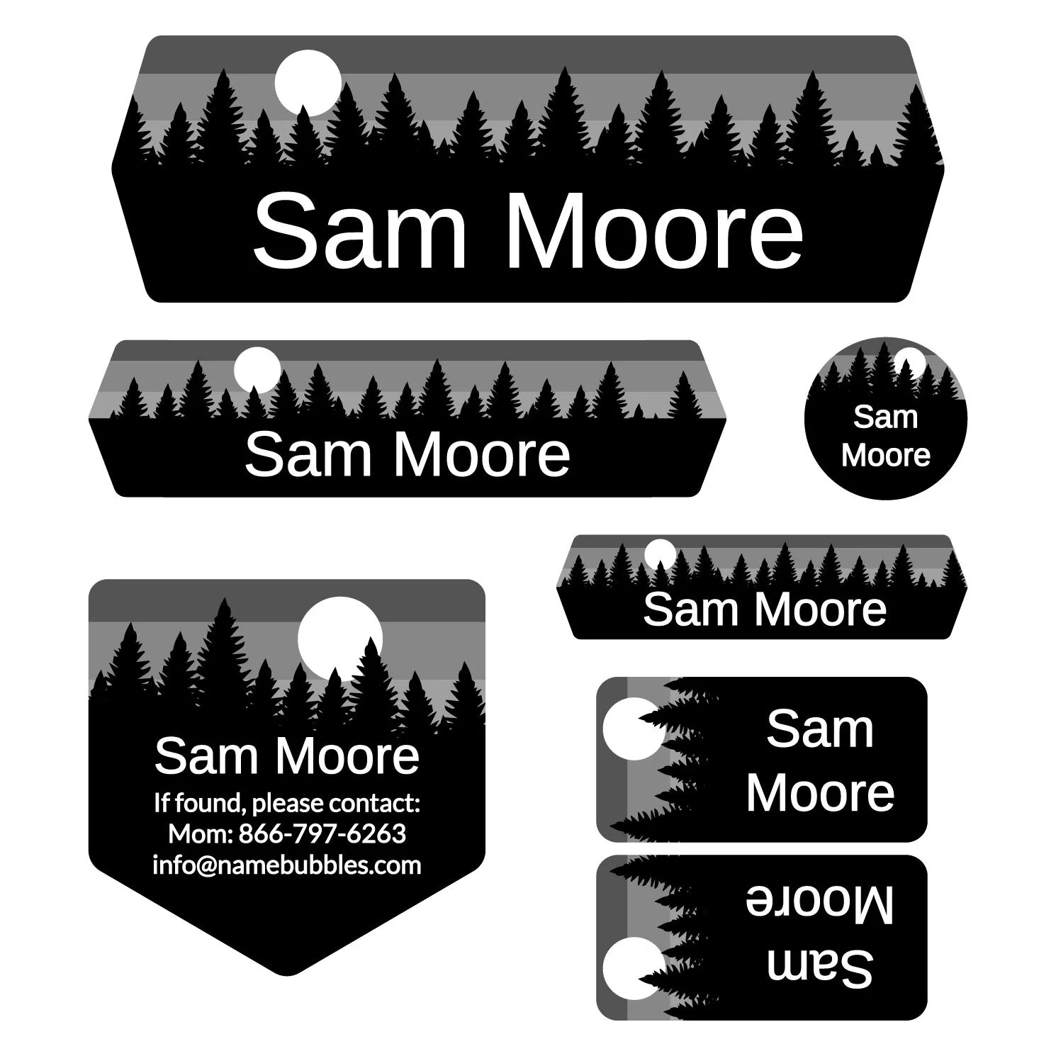 Forest Sky School Labels Pack