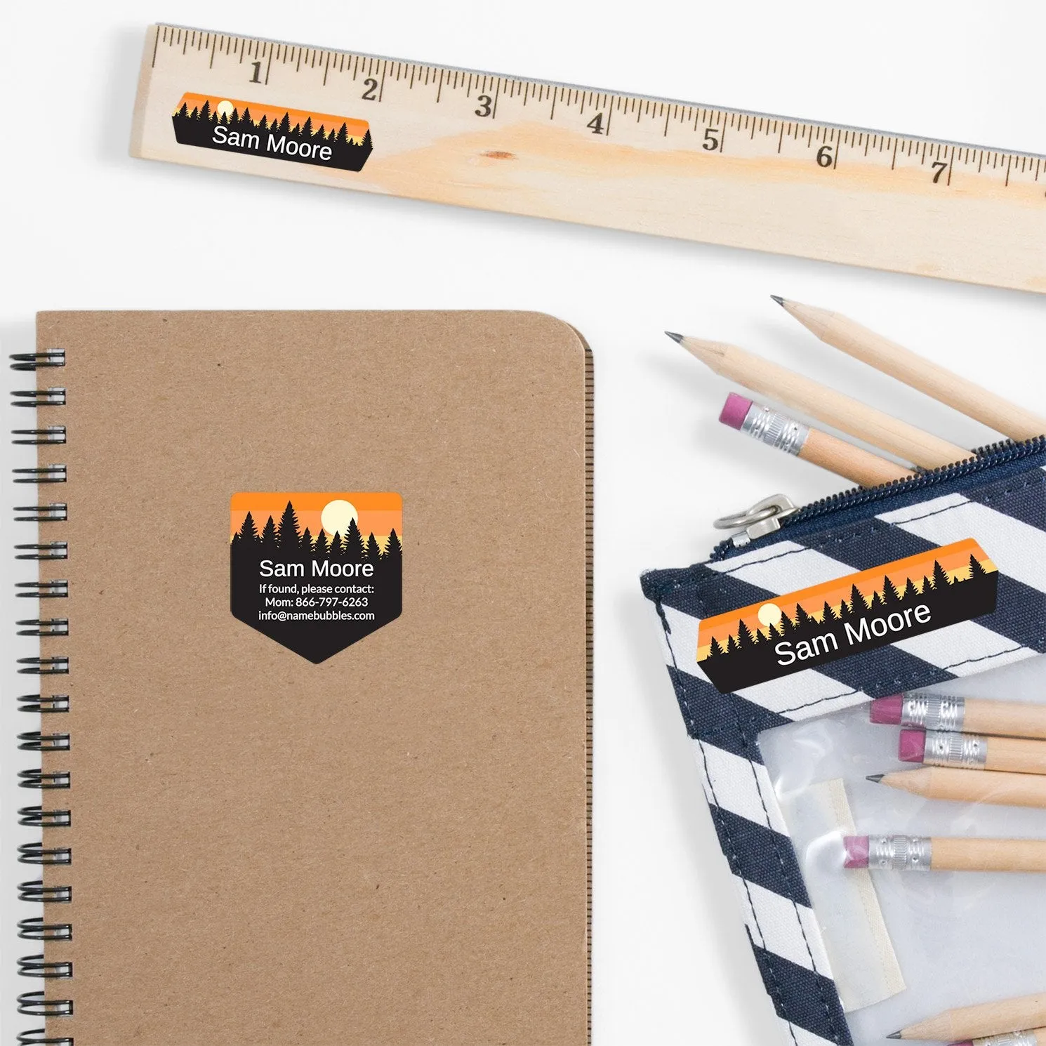 Forest Sky School Labels Pack