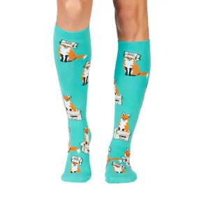 Foxes in Boxes Knee High Socks