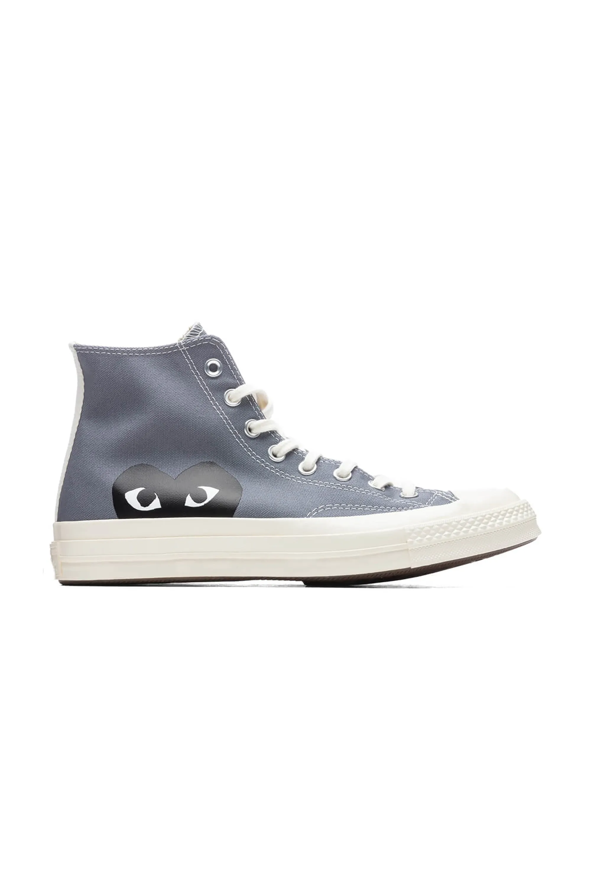 Grey CDG Play x Converse Black Heart Hi-Top Sneakers