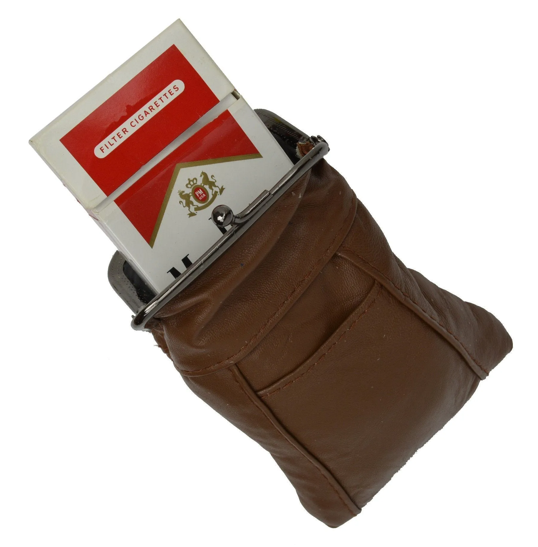 High quality genuine leather cigarette case