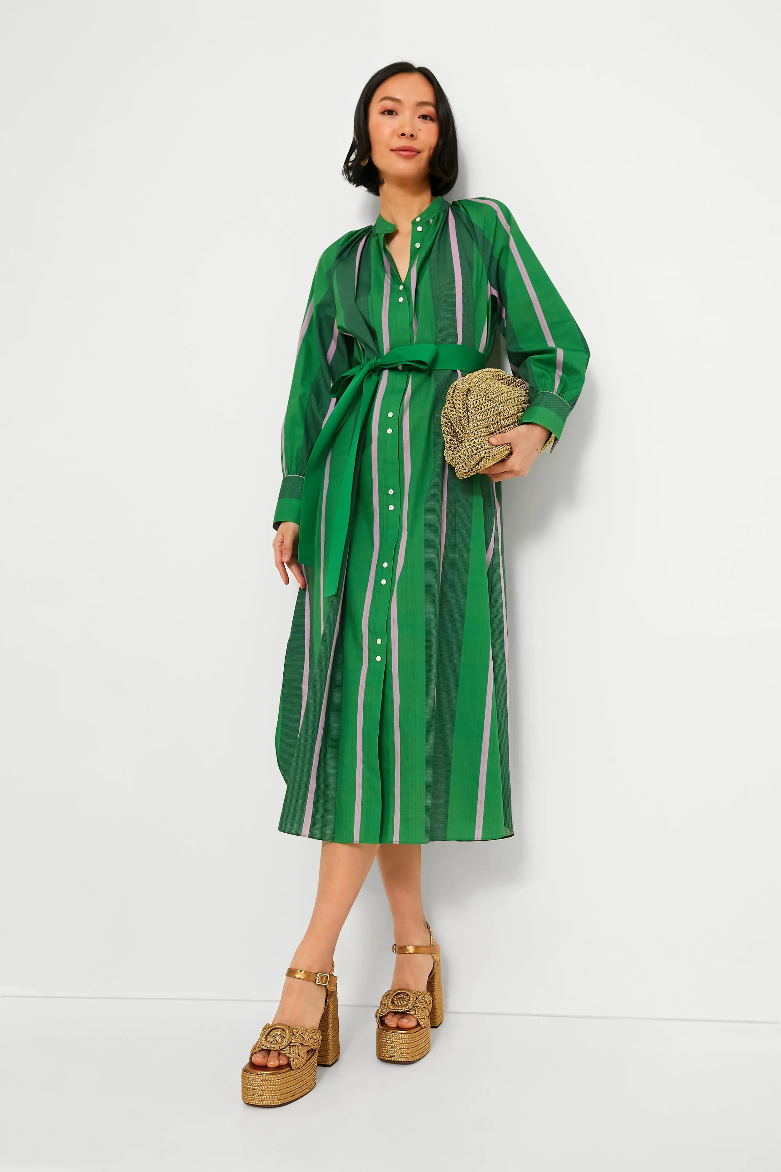 Jewel Green Calypso Shirt Dress