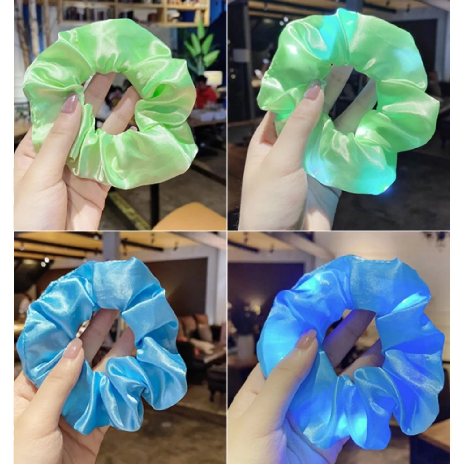 LED Satin Hair Scrunchie