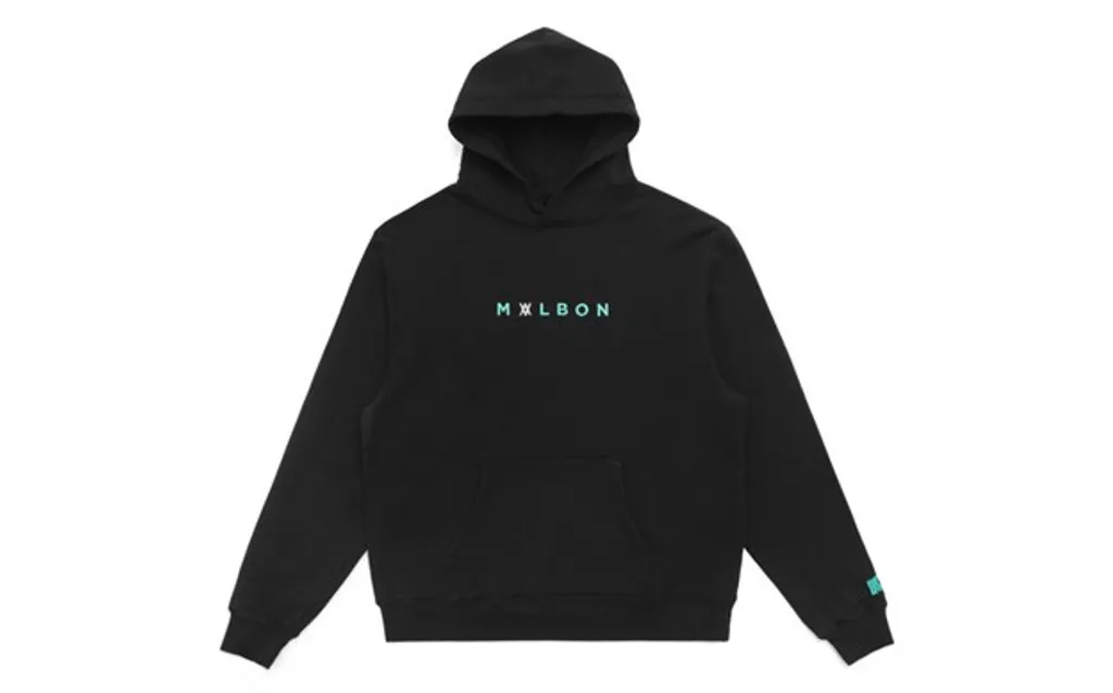 MALBON X ARSHAM IN KOHLER BLACK HOODED SWEATSHIRT