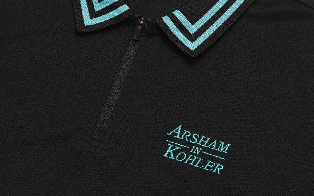 MALBON X ARSHAM IN KOHLER PERFORMANCE ZIP POLO