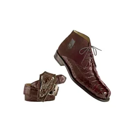 Mauri - 2831 "Chicago" Ostrich Leg/Hornback Tail/Calf Ankle Boot