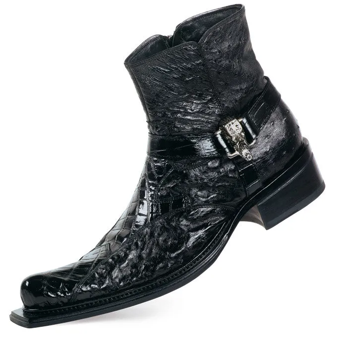Mauri - 42844 Ostrich Quill/Baby Alligator Dress Boot