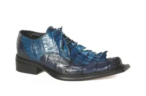 Mauri - 44209 Hornback Wonder Blue & Carribean Blue Baby Croc Dress Shoe
