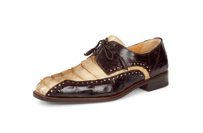 Mauri - 4717 "Borsieri" Hand-Painted Hornback Crocodile Dress Shoe