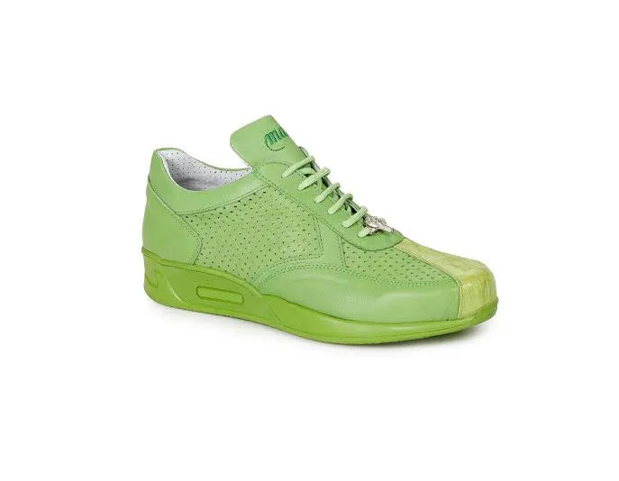 Mauri - M770 Crocodile Perforated Nappa Leather Sneakers