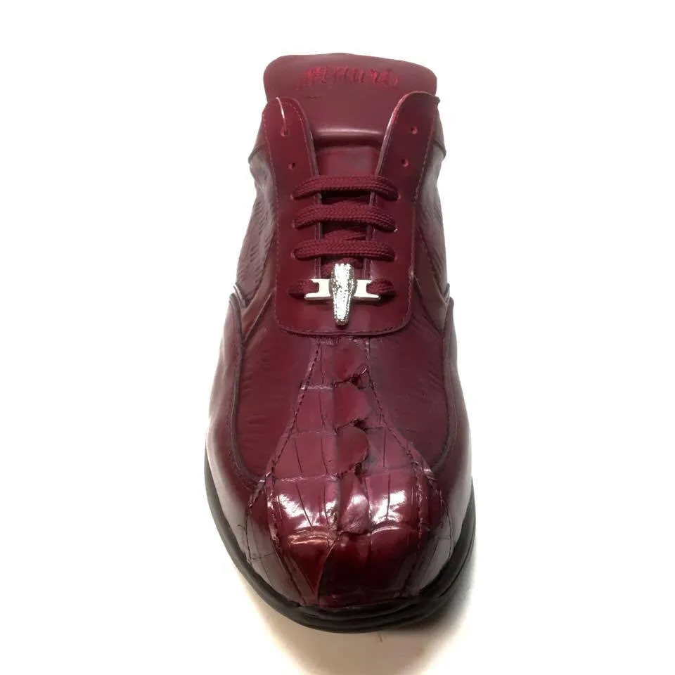 Mauri M770/1 Wine Crocodile Tail Sneakers
