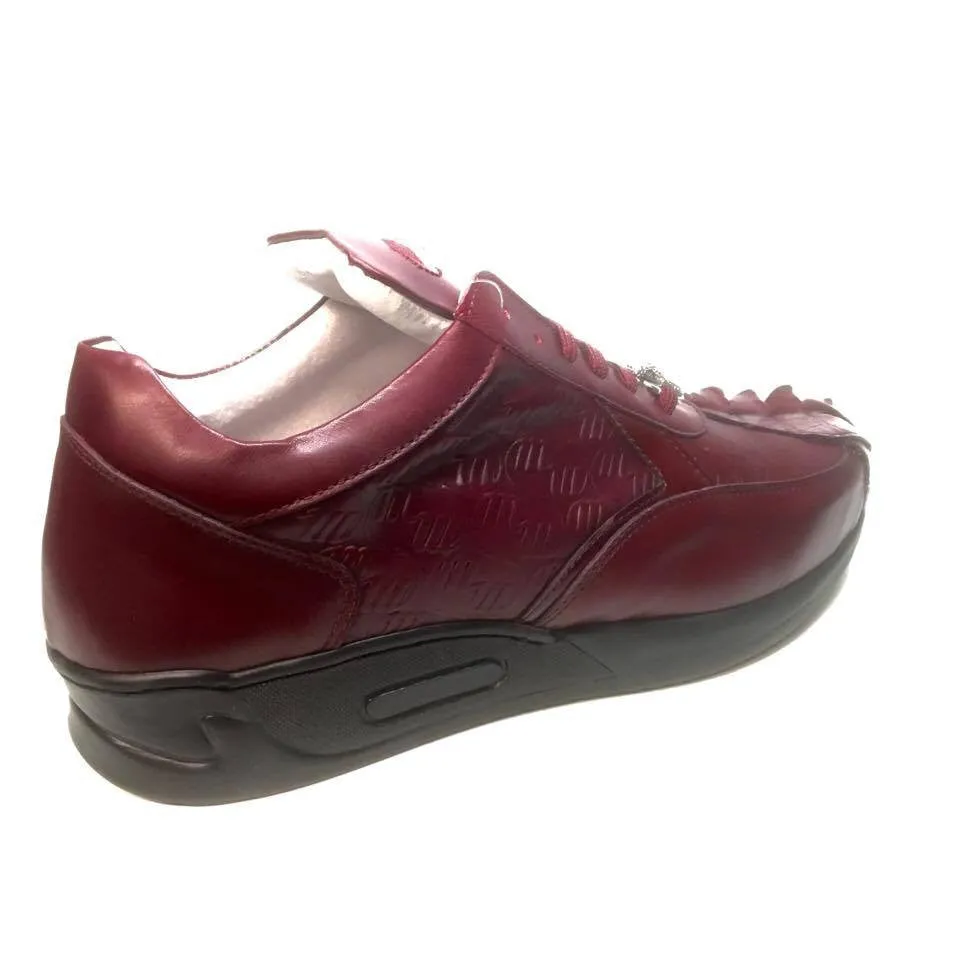Mauri M770/1 Wine Crocodile Tail Sneakers