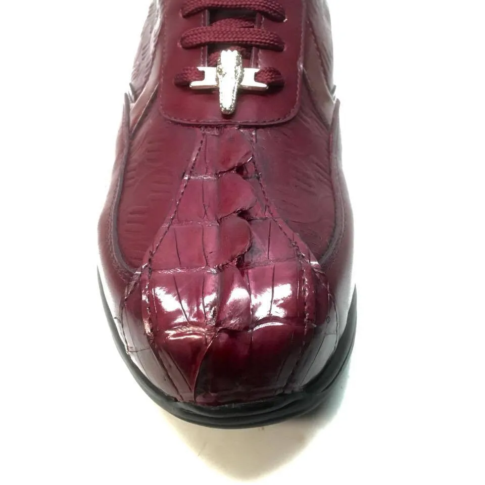 Mauri M770/1 Wine Crocodile Tail Sneakers