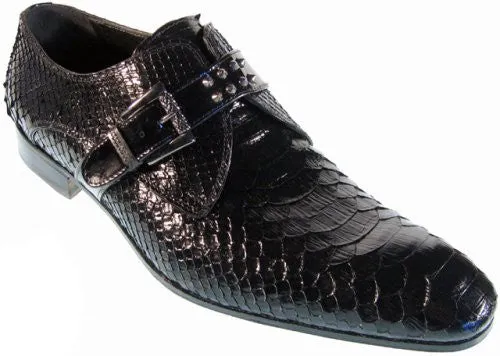 Mauri - "2103" Black All-Over Python Shoes