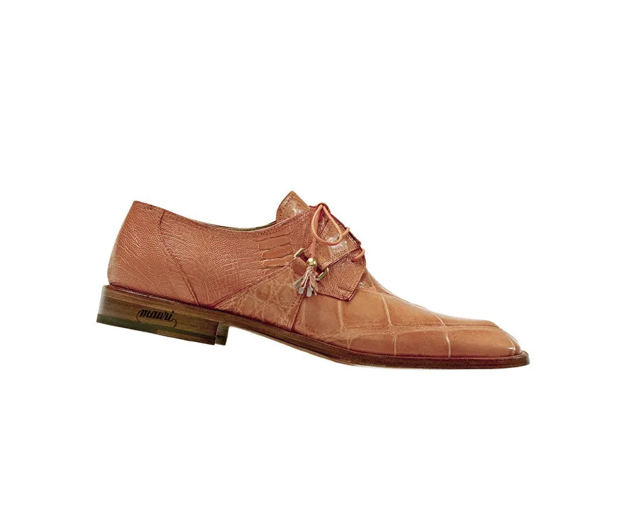 Mauri - "2223 Limo" Alligator and Ostrich Leg Lace Up