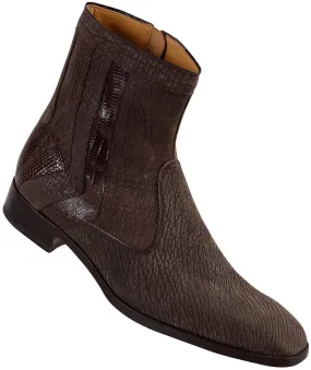 Mauri - "2226" Shark Suede Brown Lizard Boot