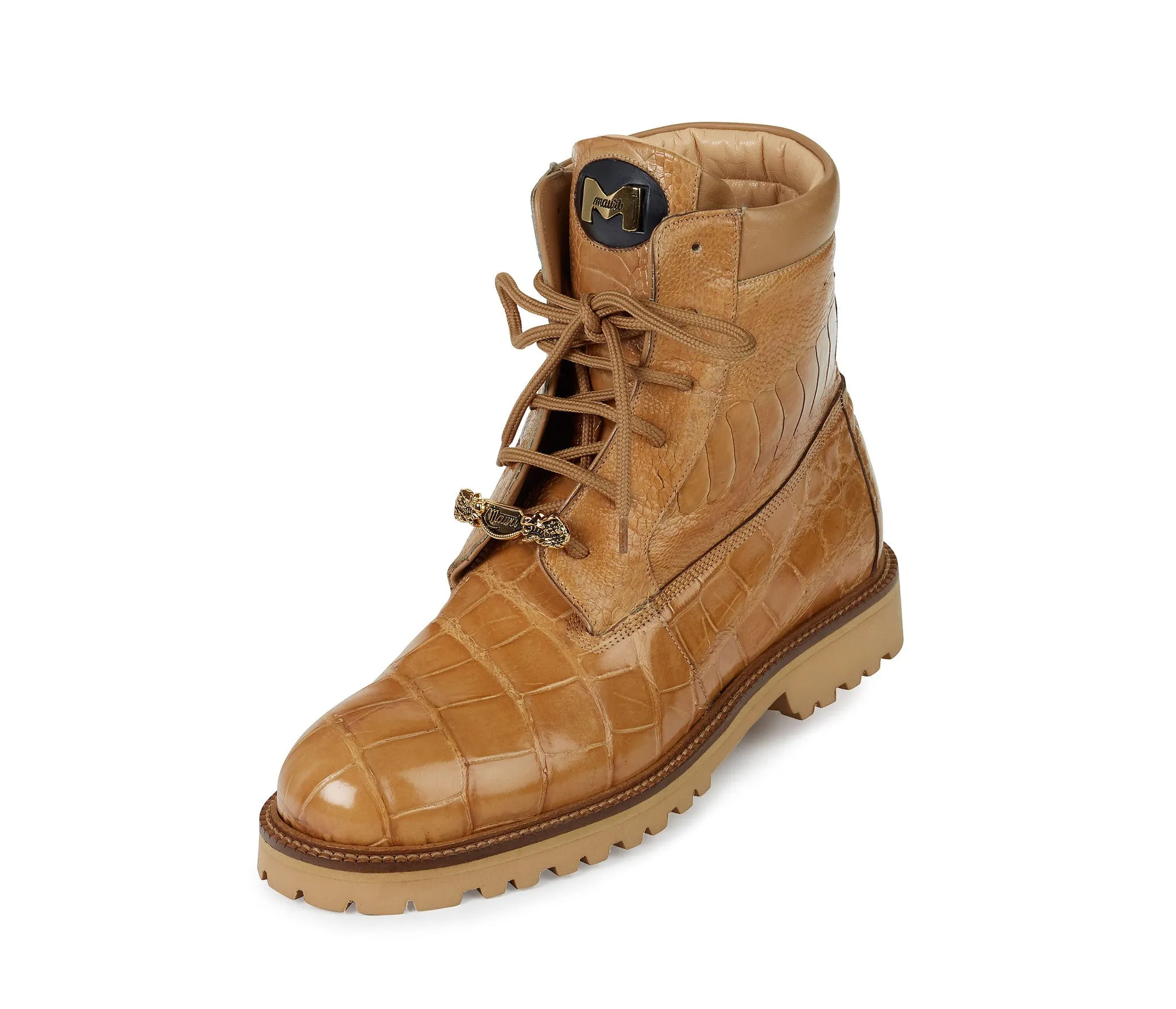 Mauri - "4637" Alligator/Nappa/Ostrich Leg Hand-Painted Boot