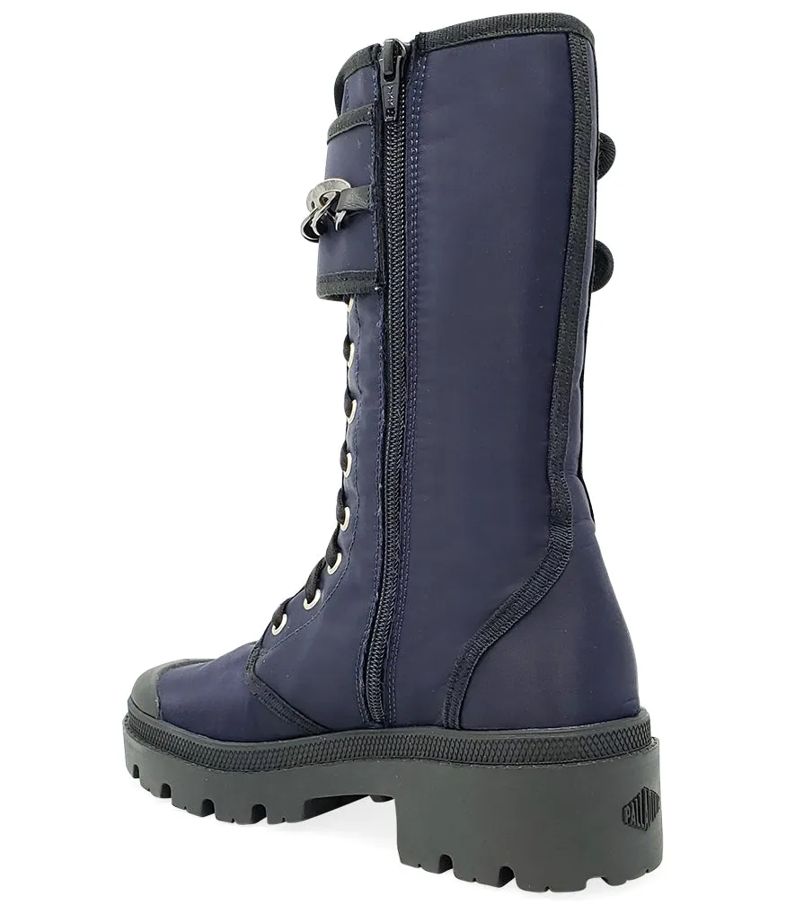 Navy Vegan Chain Boot