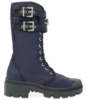 Navy Vegan Chain Boot