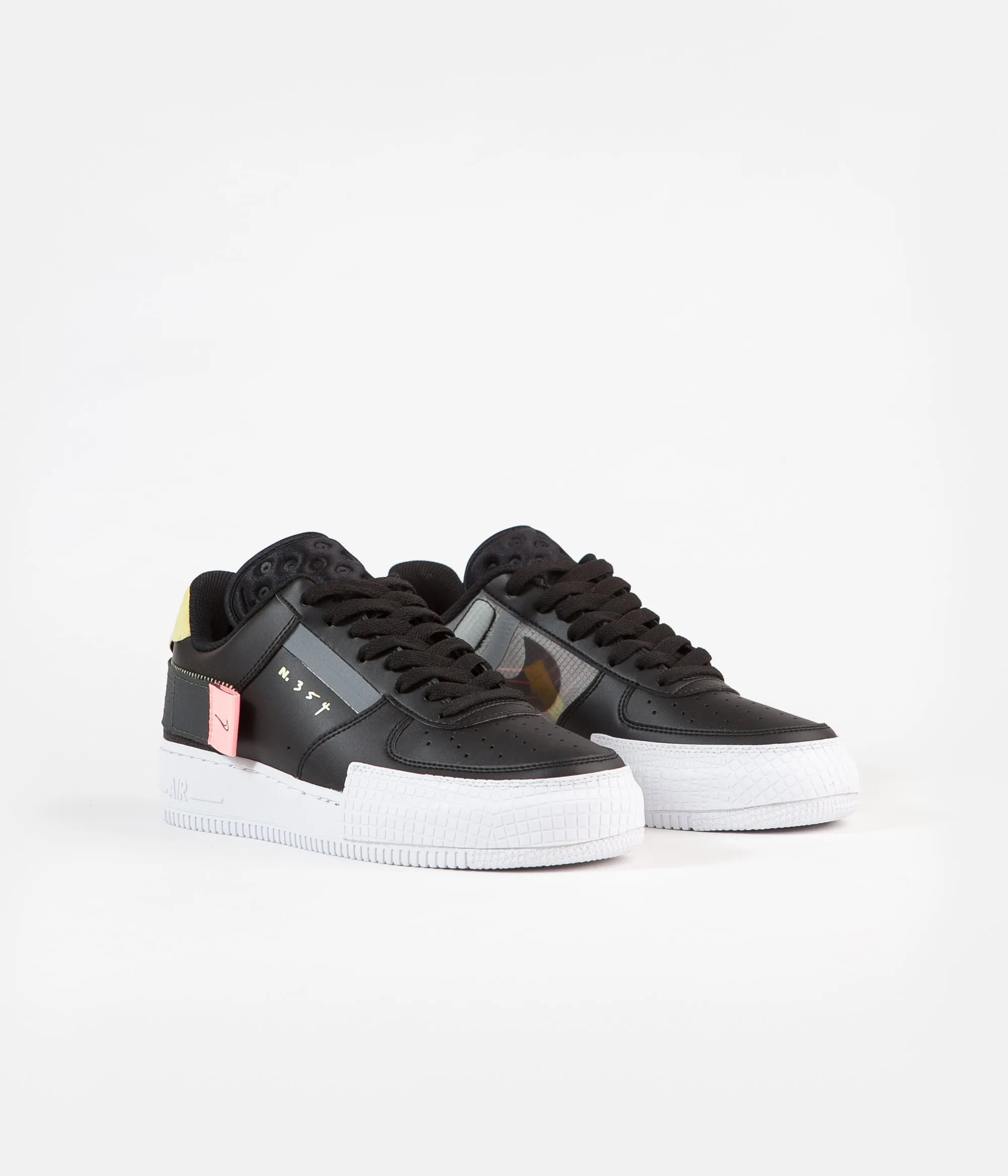 Nike Air Force 1 Type Shoes - Black / Anthracite - Zinnia - Pink Tint