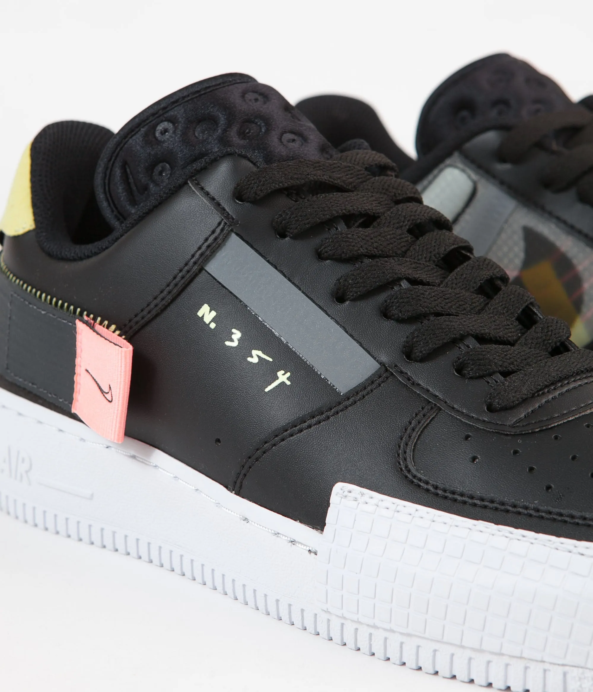 Nike Air Force 1 Type Shoes - Black / Anthracite - Zinnia - Pink Tint