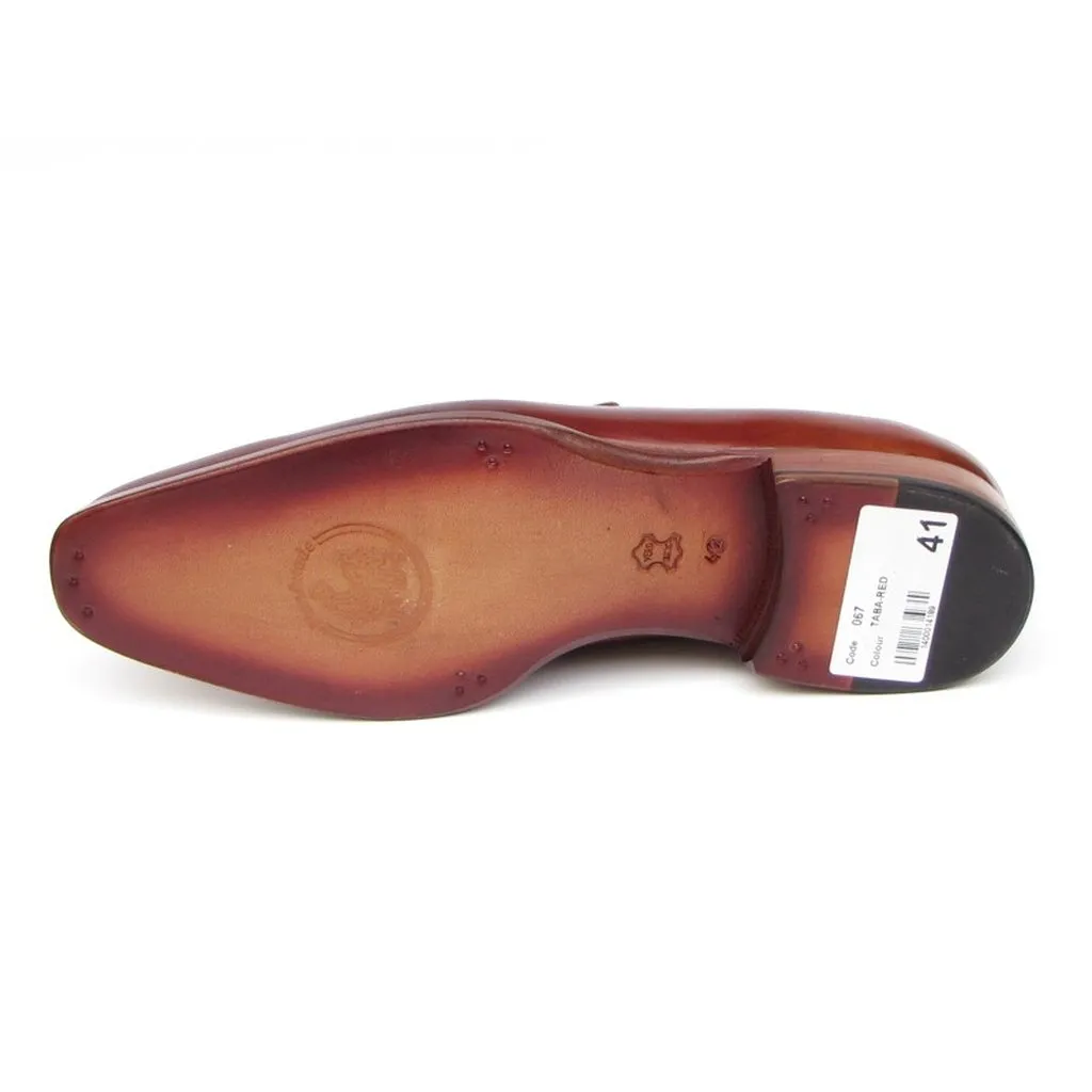 Paul Parkman Men's Penny Loafer Tobacco & Bordeaux  Shoes (ID#067-BRD)