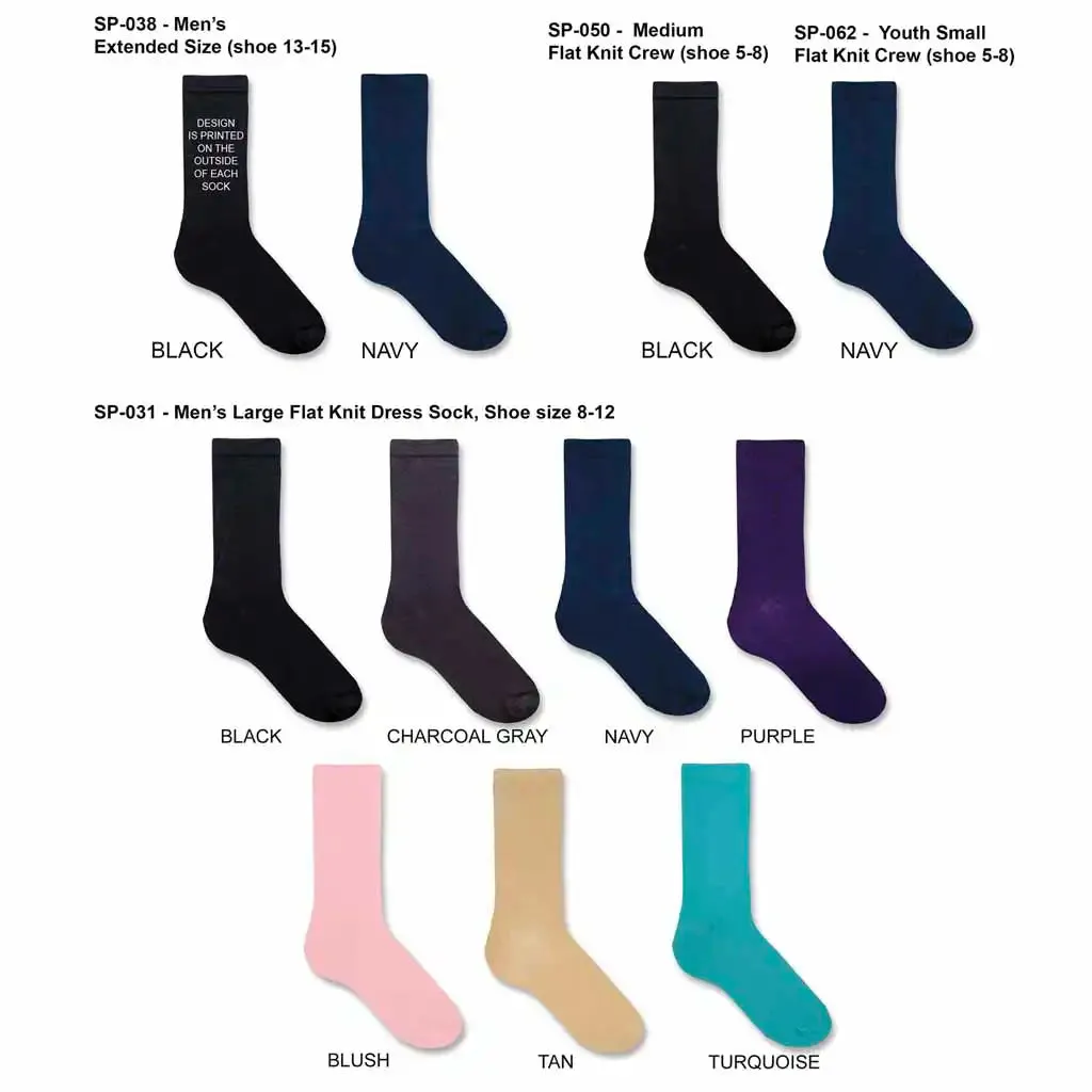 Personalized Wedding Party Socks with Boho Arrow Design