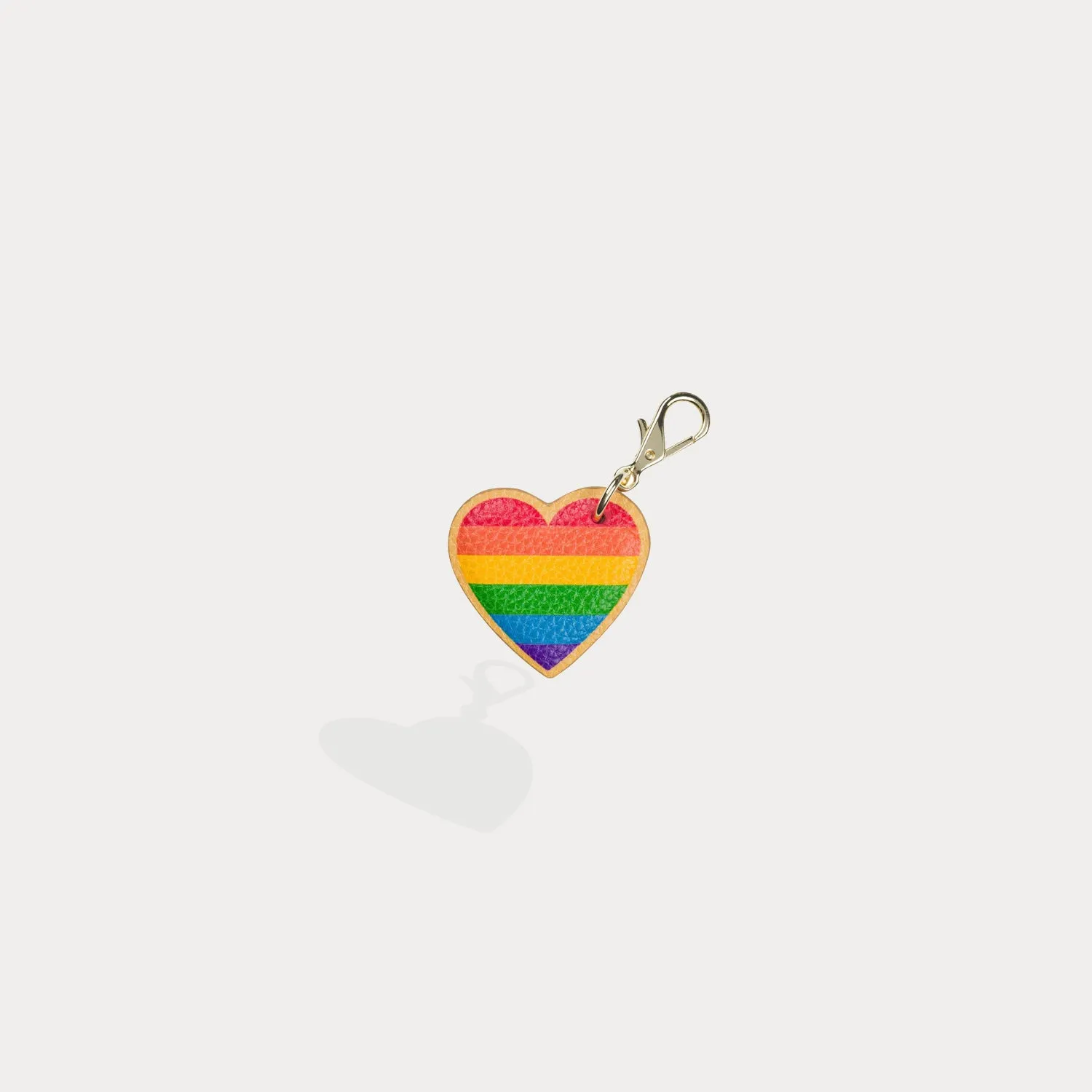 Rainbow Heart Charm - Rainbow/Gold