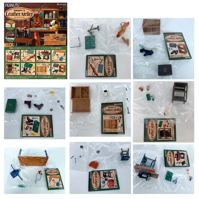 Rare 2020 Re-Ment Snoopy Leather Atelier Full Set of 8 pcs <Free Shipping>