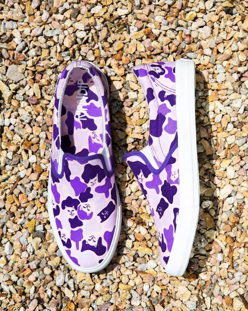Ripndip Lord Nermal Slip On Shoes Purple Camo