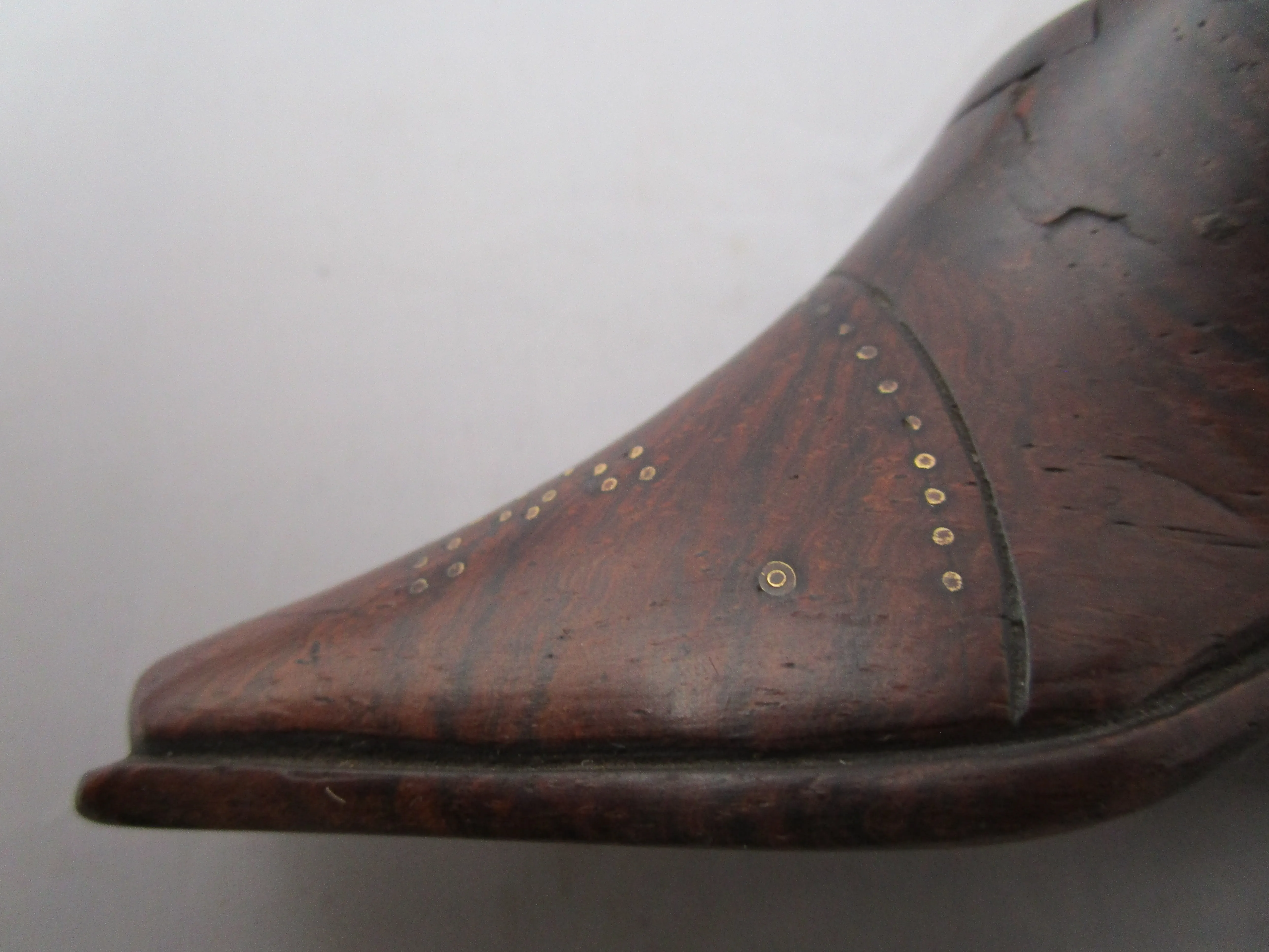 Rosewood Shoe Snuff Box Antique Victorian c1850