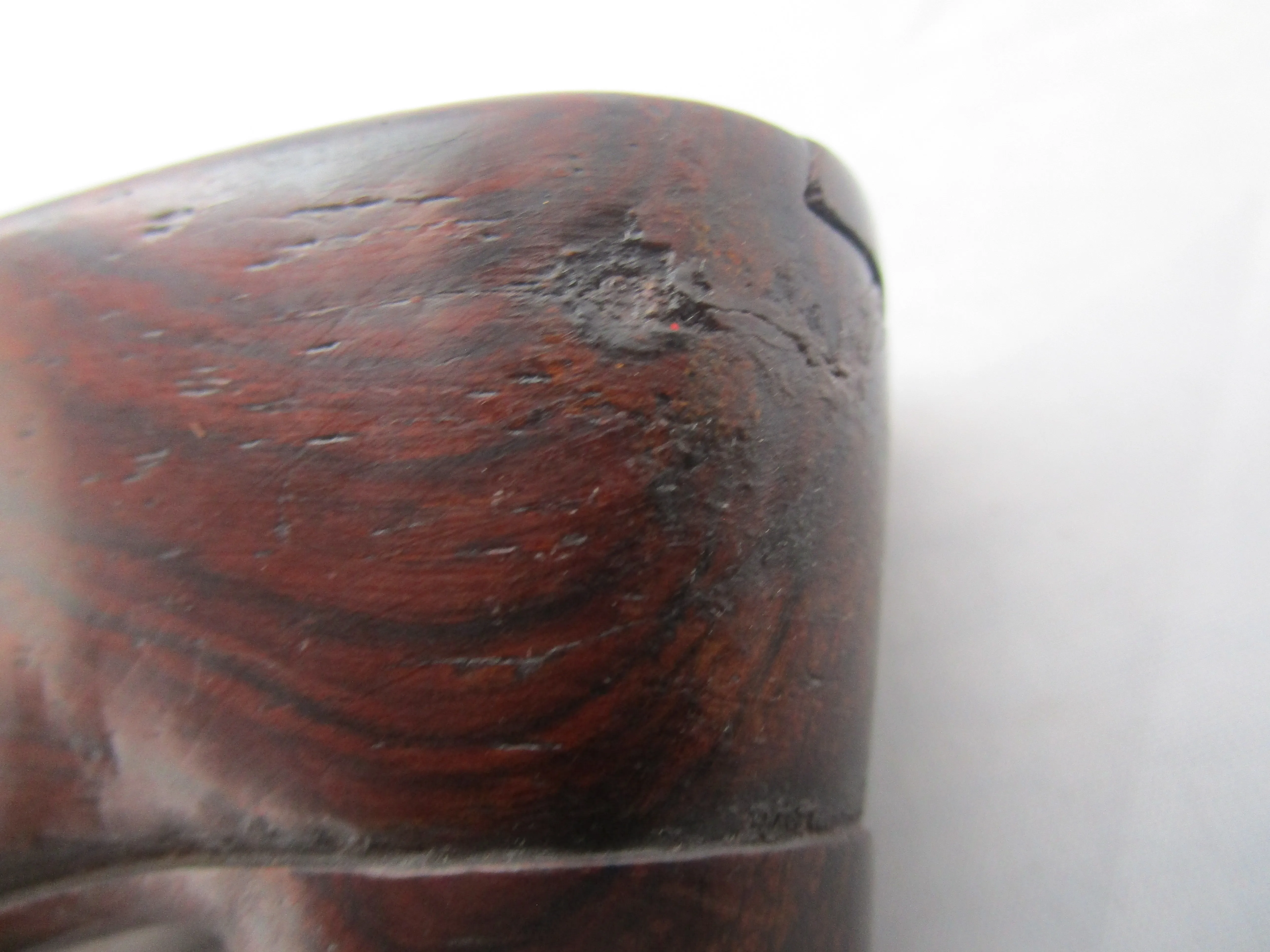Rosewood Shoe Snuff Box Antique Victorian c1850