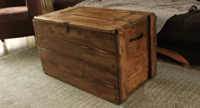 Rustic Industrial Trunk, Wooden Trunk,  Storage Trunk, Storage Chest, Trunk Coffee Table - Available in Many Colours!