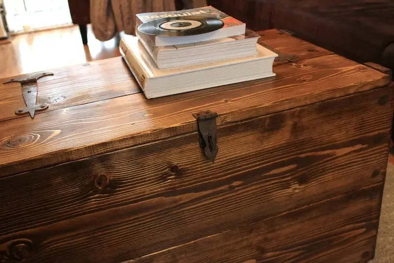 Rustic Industrial Trunk, Wooden Trunk,  Storage Trunk, Storage Chest, Trunk Coffee Table - Available in Many Colours!