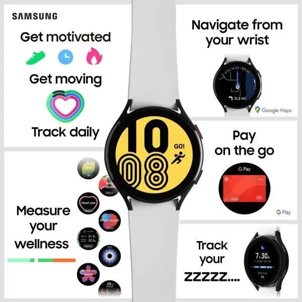 Samsung Galaxy Watch4 Smart Watch Health Monitoring Fitness Tracker 4G LTE 40mm Black