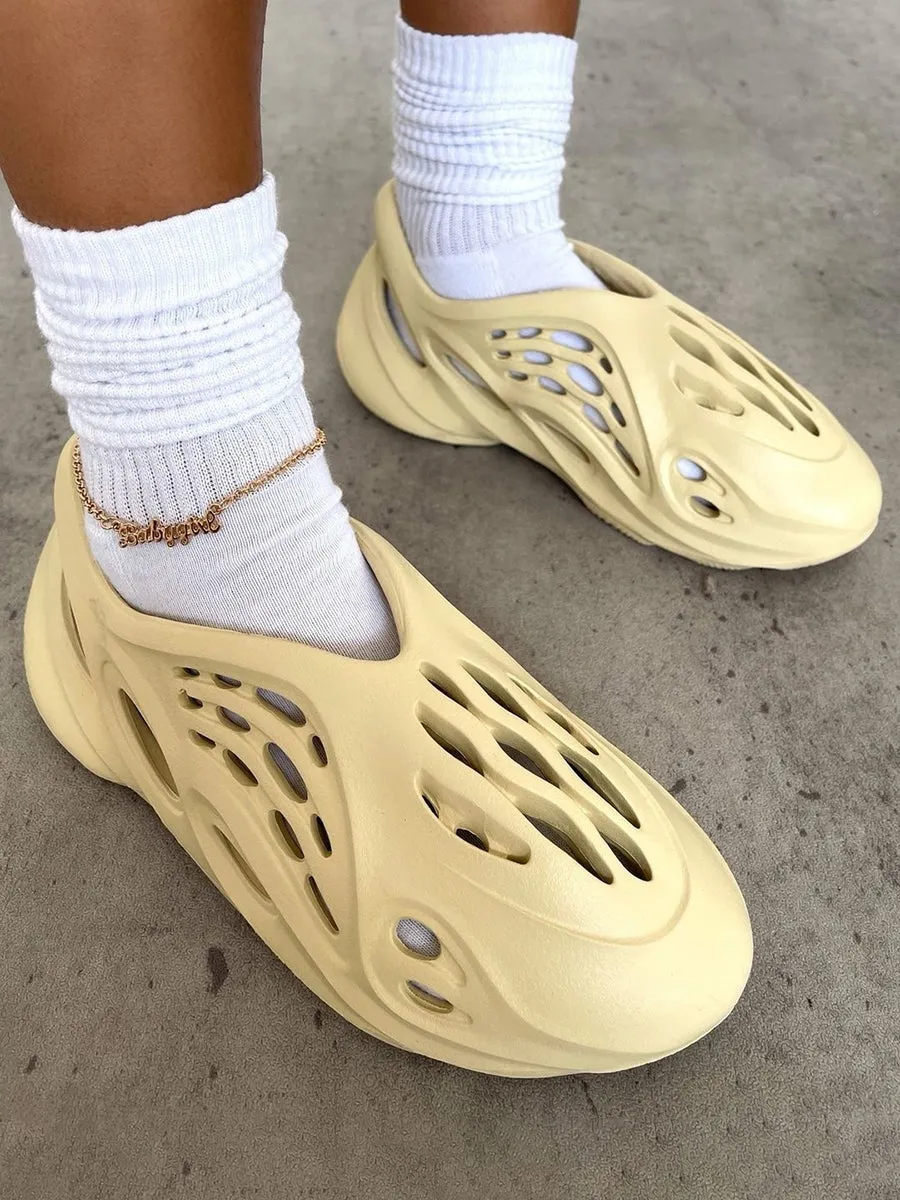 Solid Anti-skid Hollow-out Flat Shoes