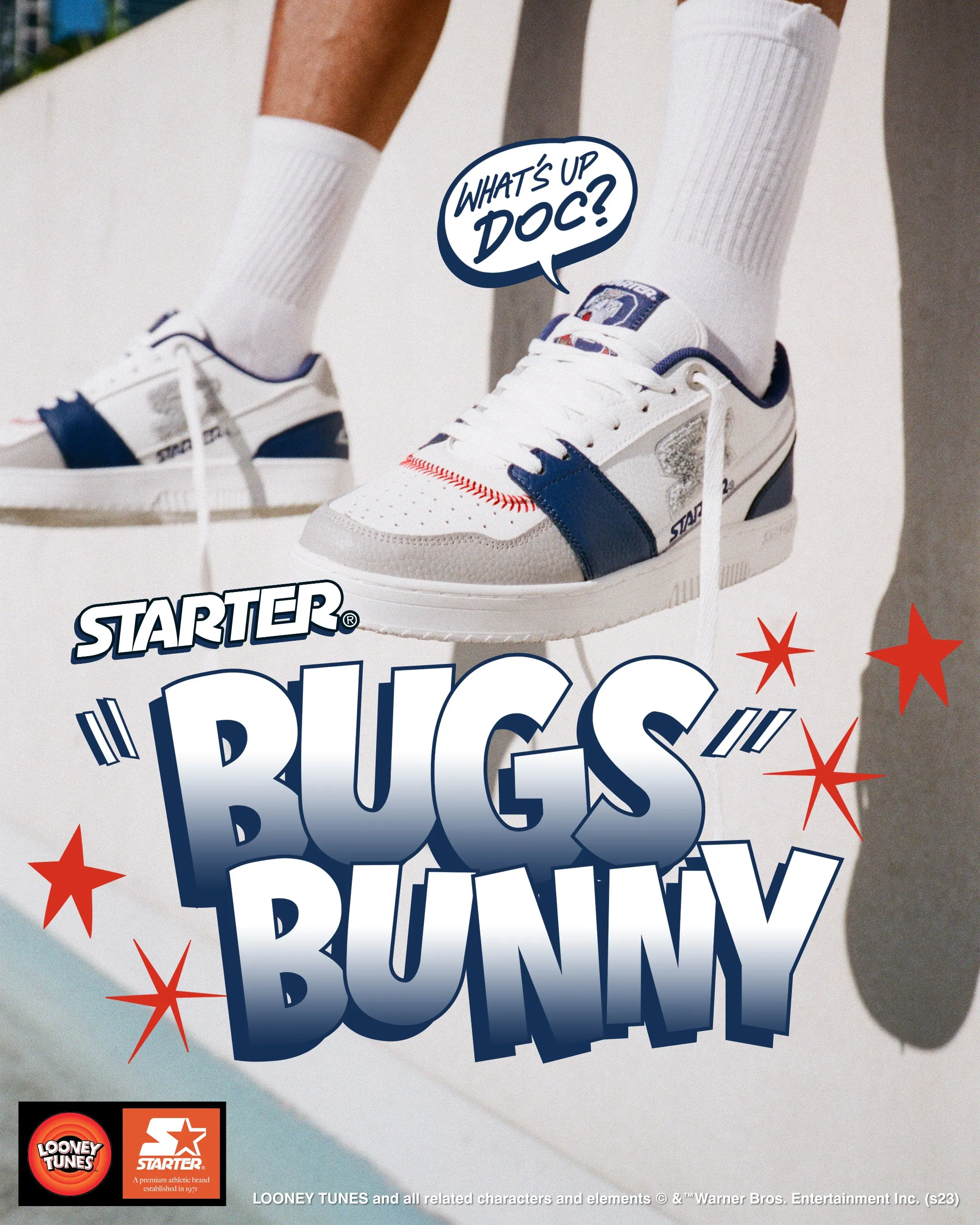 Starter X Looney Tunes S5 Low White/Navy/Grey