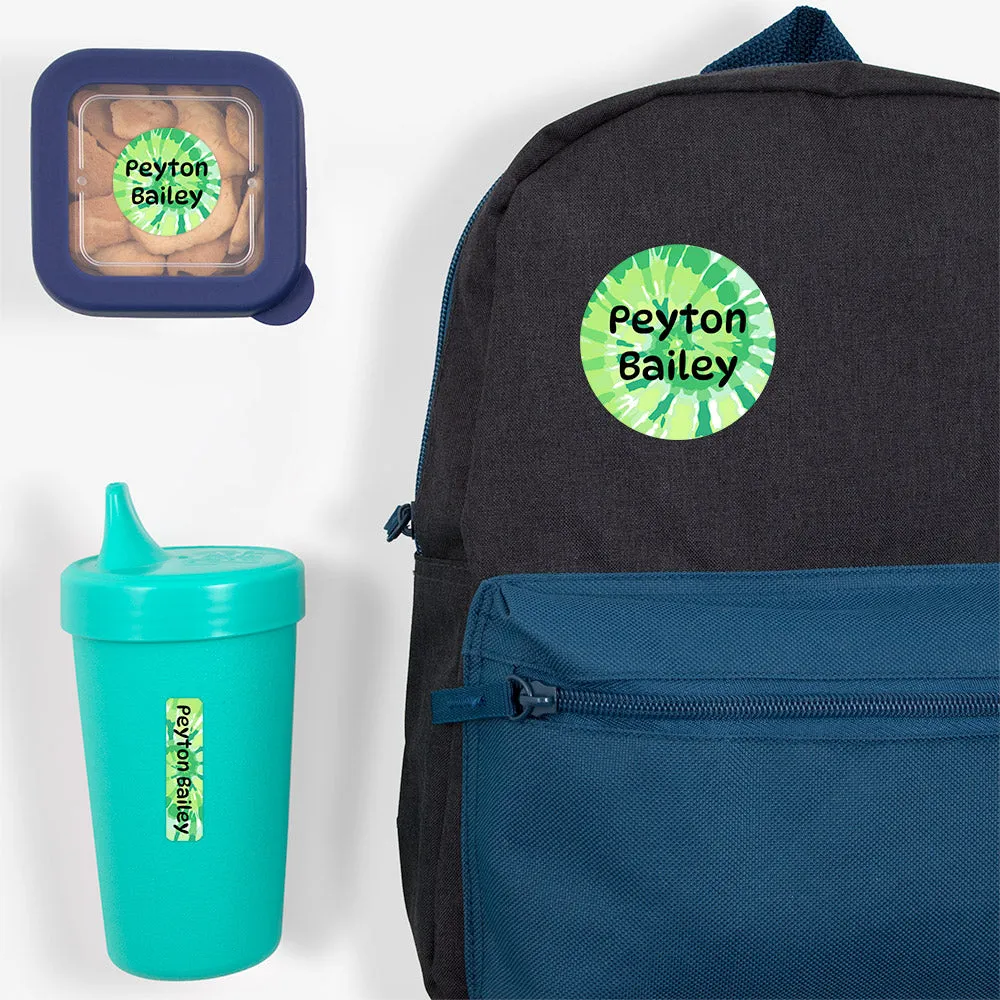 Tie-Dye Art Preschool Labels Pack