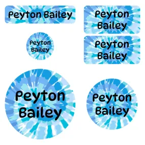 Tie-Dye Art Preschool Labels Pack
