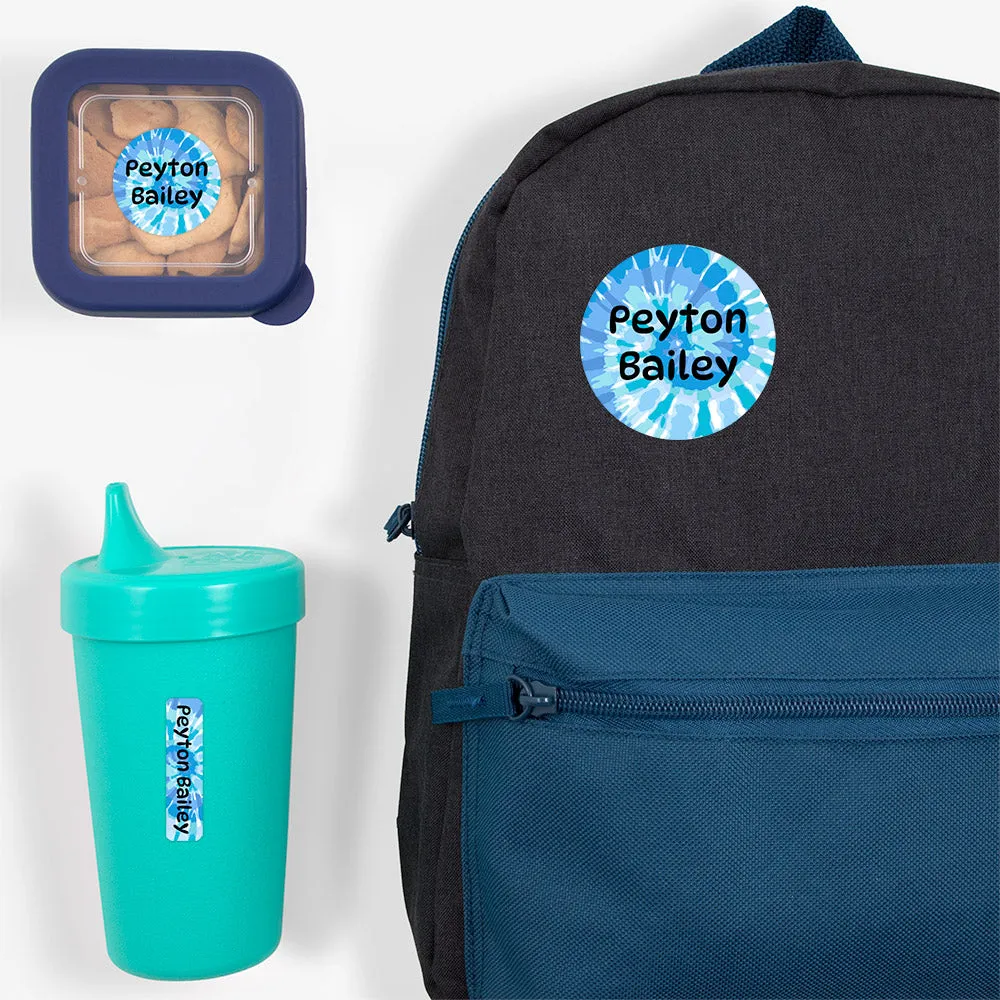 Tie-Dye Art Preschool Labels Pack